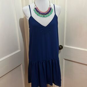 Adorable ALYA Navy Slip Dress Women's Medium EUC